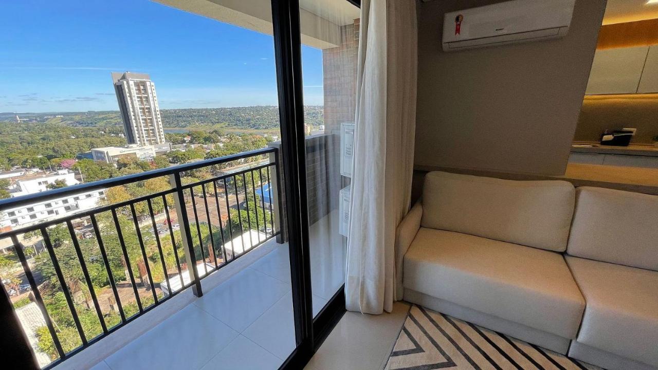 Studio No Ultimo Andar No Centro De Foz Com Vista Para O Rio Parana Apartment Foz do Iguacu Luaran gambar